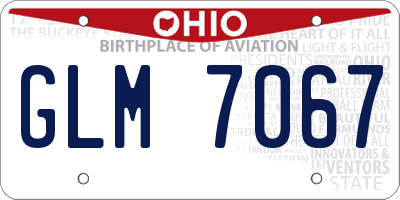 OH license plate GLM7067