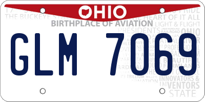 OH license plate GLM7069