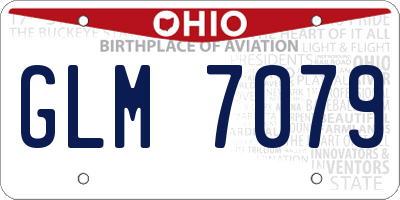 OH license plate GLM7079