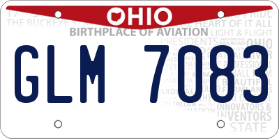 OH license plate GLM7083