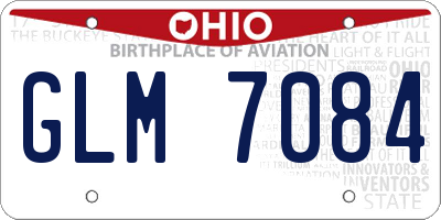 OH license plate GLM7084