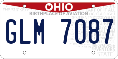 OH license plate GLM7087