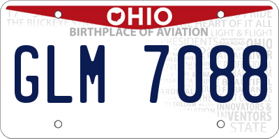 OH license plate GLM7088