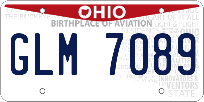 OH license plate GLM7089