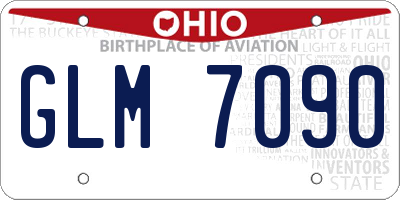 OH license plate GLM7090