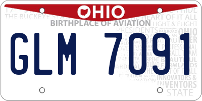 OH license plate GLM7091