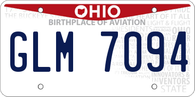 OH license plate GLM7094