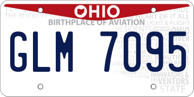 OH license plate GLM7095