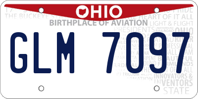OH license plate GLM7097