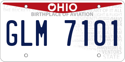 OH license plate GLM7101