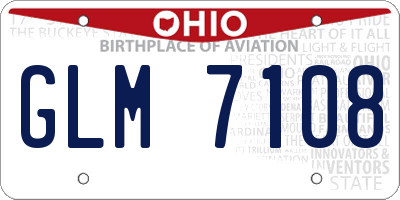 OH license plate GLM7108