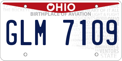 OH license plate GLM7109
