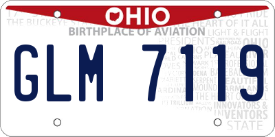 OH license plate GLM7119