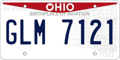 OH license plate GLM7121