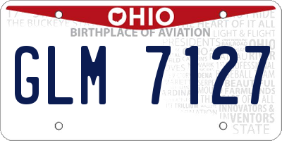 OH license plate GLM7127