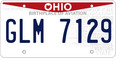 OH license plate GLM7129