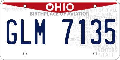 OH license plate GLM7135