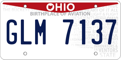 OH license plate GLM7137