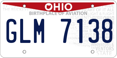 OH license plate GLM7138