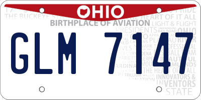 OH license plate GLM7147