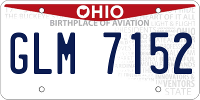 OH license plate GLM7152
