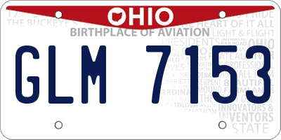 OH license plate GLM7153