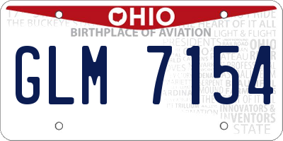 OH license plate GLM7154