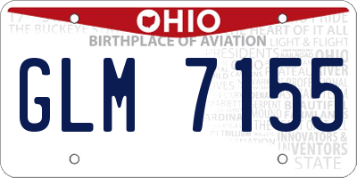 OH license plate GLM7155