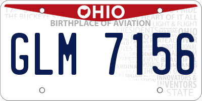OH license plate GLM7156