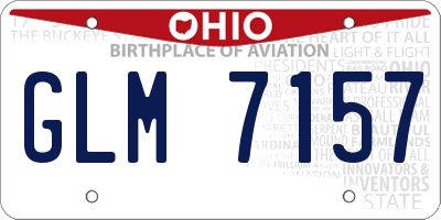 OH license plate GLM7157