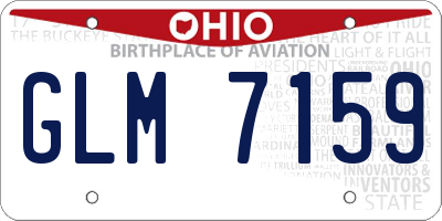 OH license plate GLM7159