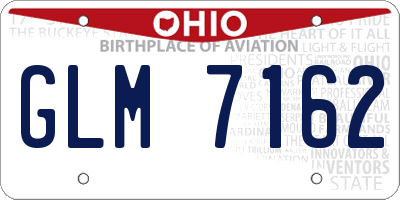 OH license plate GLM7162