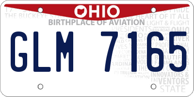 OH license plate GLM7165