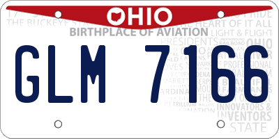 OH license plate GLM7166