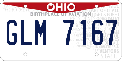 OH license plate GLM7167