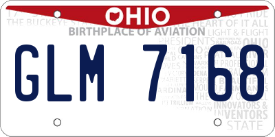 OH license plate GLM7168