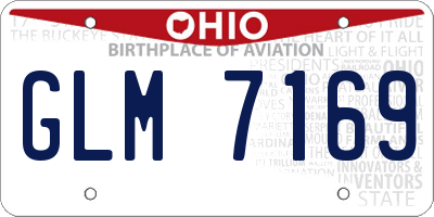 OH license plate GLM7169