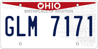 OH license plate GLM7171