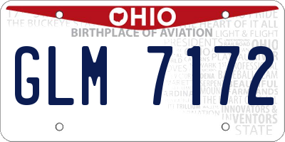 OH license plate GLM7172
