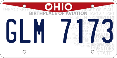 OH license plate GLM7173