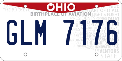 OH license plate GLM7176