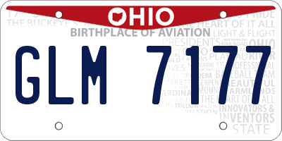 OH license plate GLM7177