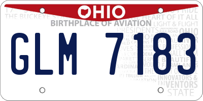 OH license plate GLM7183