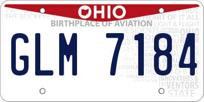 OH license plate GLM7184