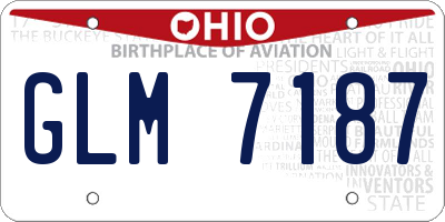 OH license plate GLM7187
