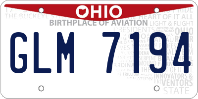 OH license plate GLM7194