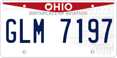 OH license plate GLM7197