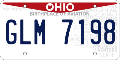 OH license plate GLM7198