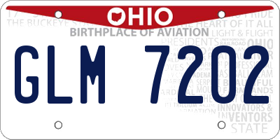 OH license plate GLM7202