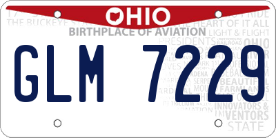 OH license plate GLM7229